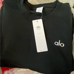 Alo Yoga Black Crewneck & Black Sweats